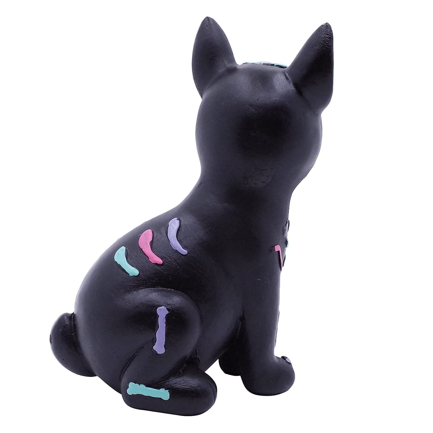 Etistta Day of The Dead Dog Figurine, 6.5 inch Polyresin Halloween Dog Statue for Halloween Home Desk Decorations