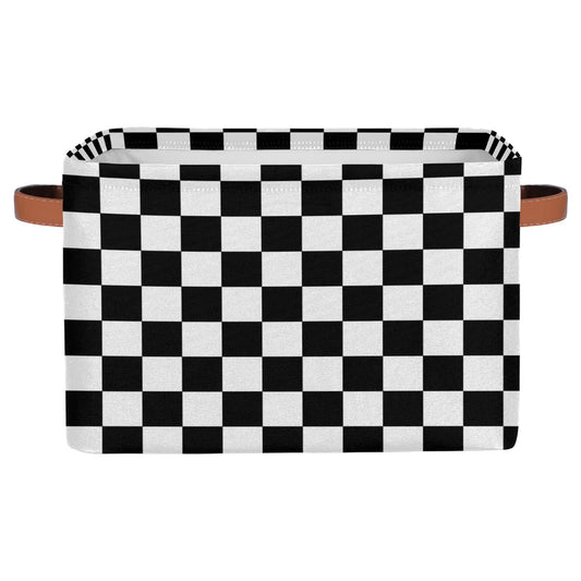 Ackutea Nursery Decor Storage Bins - Checkered Large Collapsible Rectangle Shelf Closet Organizer Baskets for Kids Dirty Clothes, Bedroom,Bathroom,Toy Bin,Gift Basket