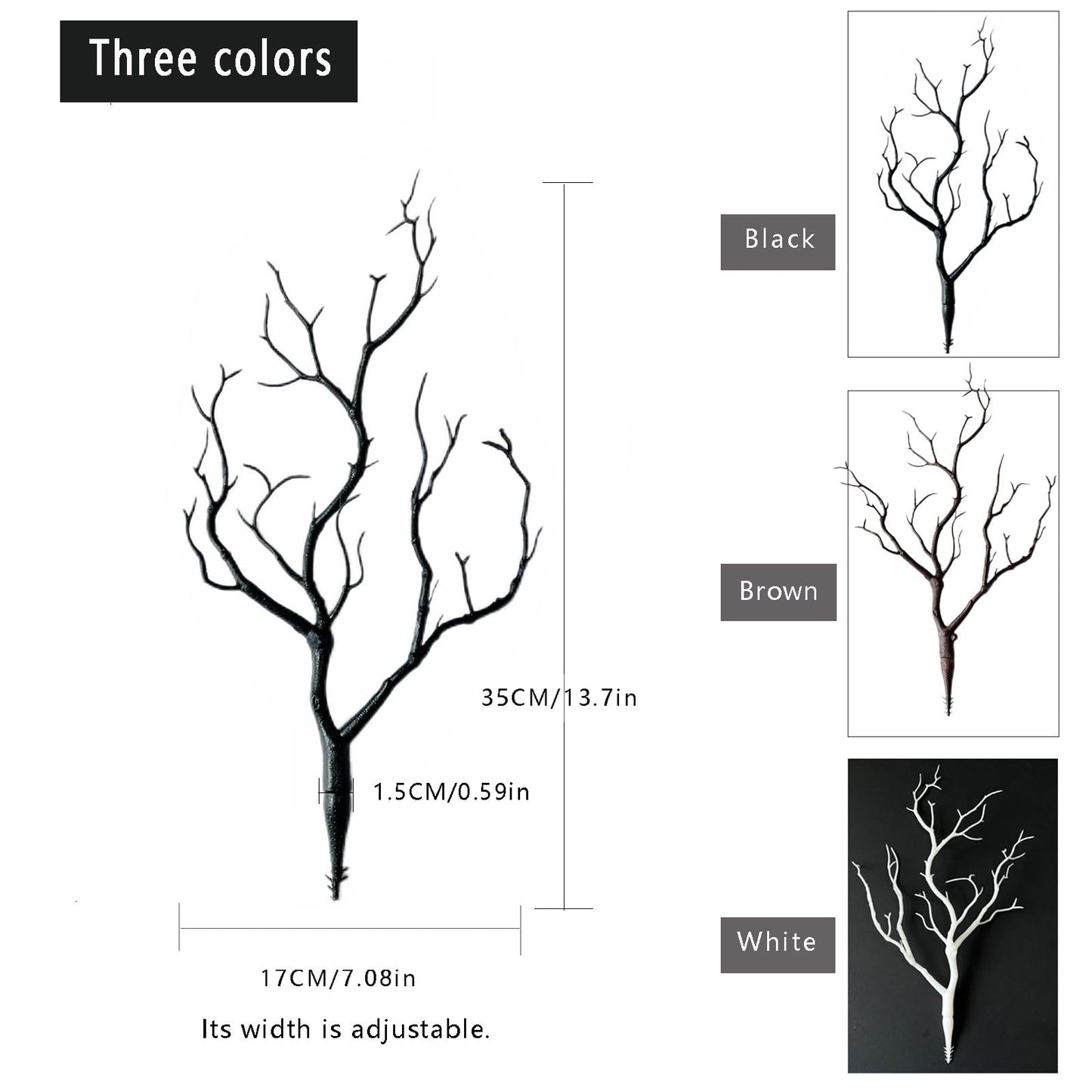 Threemonkys 13.8 inches Artificial Coral Branches Fake Antler Branches Small Branches for Home Decoration Flower Arrangement Wedding Christmas Halloween Festival (Brown 10PCS)