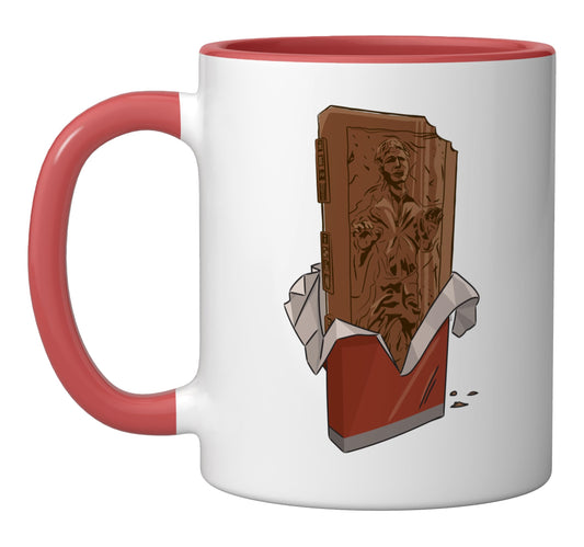 Star Wars Han Solo Carbonite Chocolate Candy Bar Halloween Ceramic Mug, Red/White