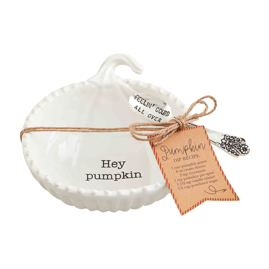 Mud Pie Thanksgiving Tidbit Set, Pumpkin, 4 3/4" x 4 1/2"