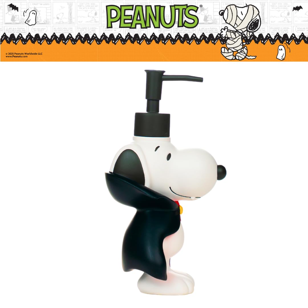 Peanuts Snoopy Vampire Soap/Lotion/Hand Sanitizer Resin Pump Dispenser, 14.81 Ounces, (Officially Licensed Product) by Franco