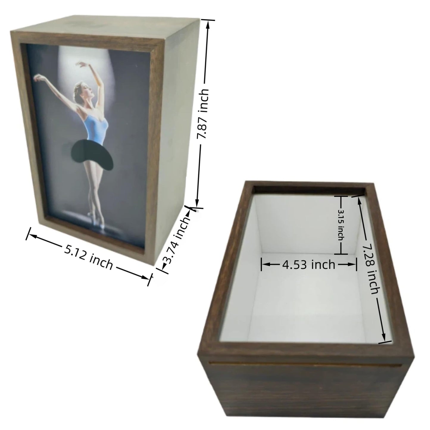 Ballerina Tissue Box – Elegant Wooden Ballet Girl Tissue Box Cover, Flying Skirt Tissue Holder for Home Office Bathroom Decor ﻿
