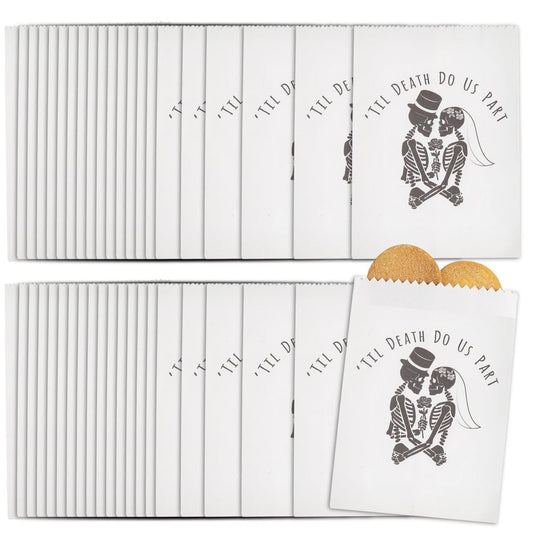 Fun Express Til Death Do Us Part Halloween Wedding Paper Treat Bags Bulk 50 Pieces