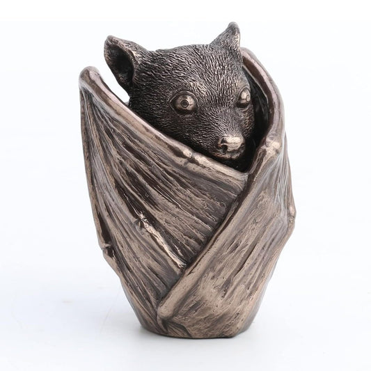 Bat Decor Trinket Box - 3.5 Inch | bats decor enthusiasts, features a hidden stash compartment, crafted from durable resin with antique bronze finish, perfect for home decoration and Halloween themes