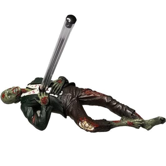 Pacific Giftware Desktop Accent Zombie Impaled Pen Holder Tabletop Halloween Decoration Walking Dead Zombie Enthusiast Collectible Figurine