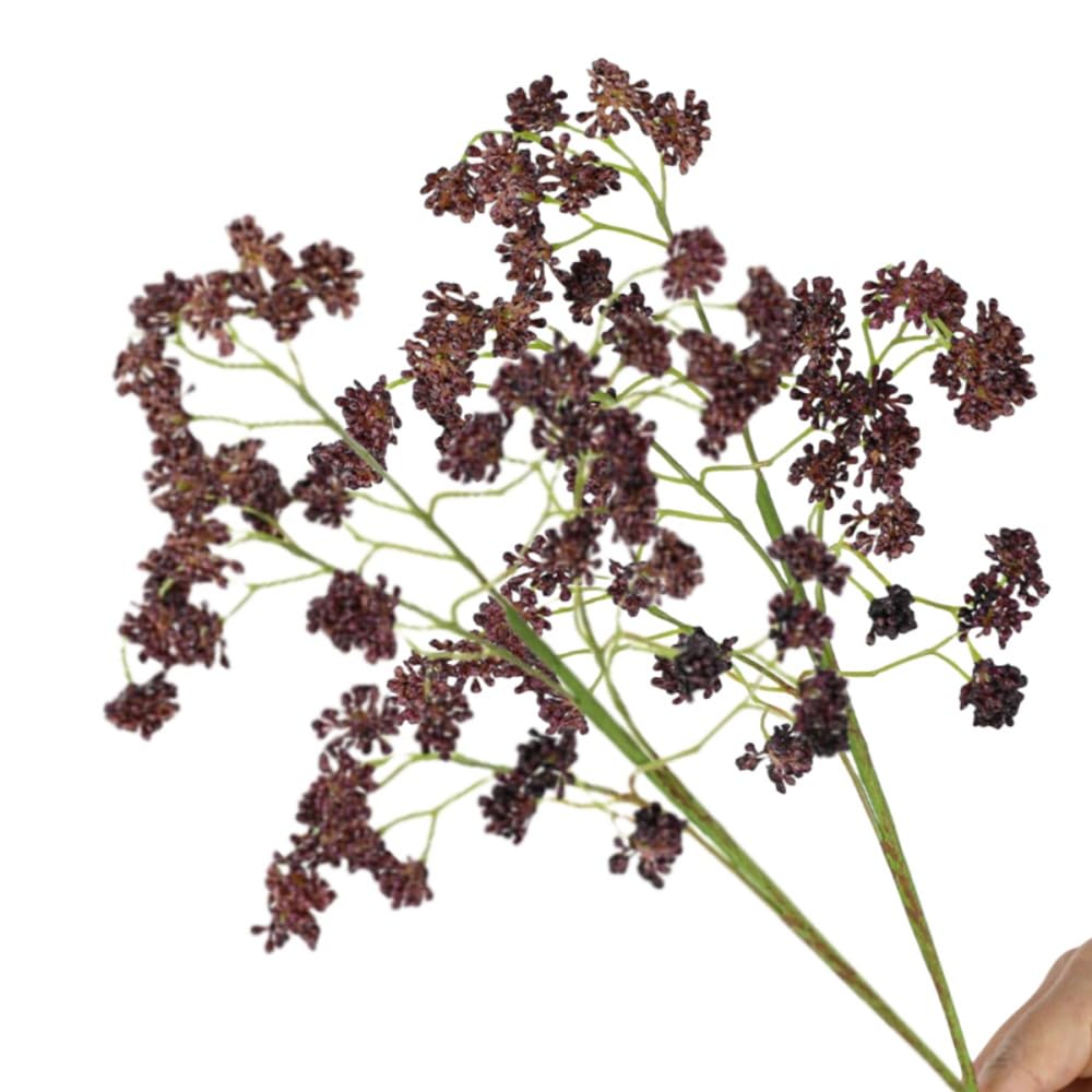 XZJMY 2 Pcs Arttificial Berry,Fall Artificial Soft Plum Sedum Berry Stem for Autumn Thanksgiving Harvest Christmas Tree DIY Decorations (Purple)