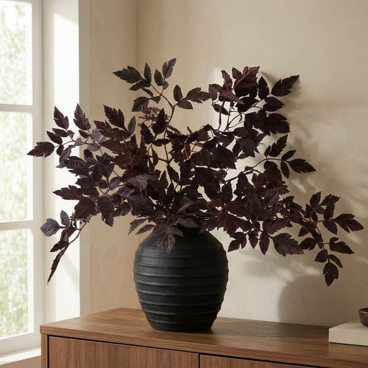Fall Decorations Fall Stems for Vase, Set of 3 Faux Plum Burgundy Branches, 24" Realistic Autumn Decorative Stems for Table Centerpiece, Mantel, Shelf, Halloween & Thanksgiving Home Decor