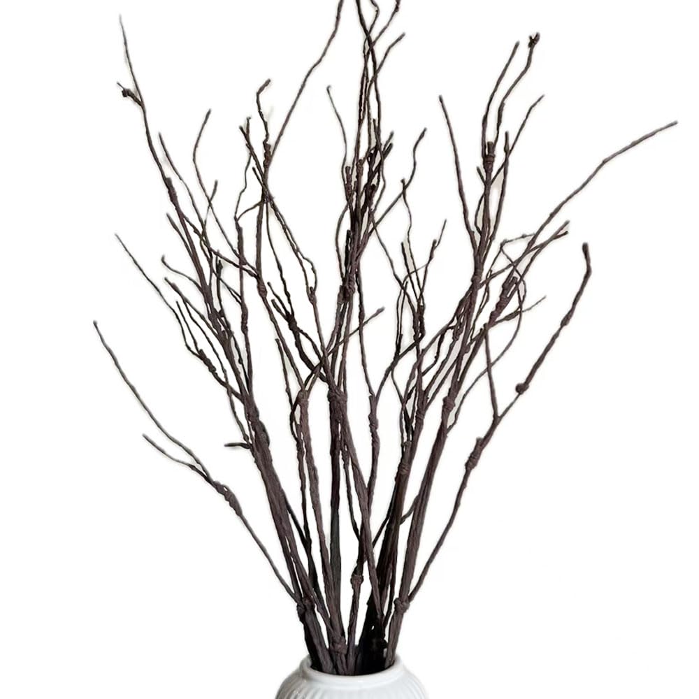 Bakoukiter 8PCS Artificial Birch Decorative Branches 27.5IN Lifelike Curly Willow Branches for Vase Flexible Twig Stems for Flower Arrangement Centerpiece Rustic Home Decor