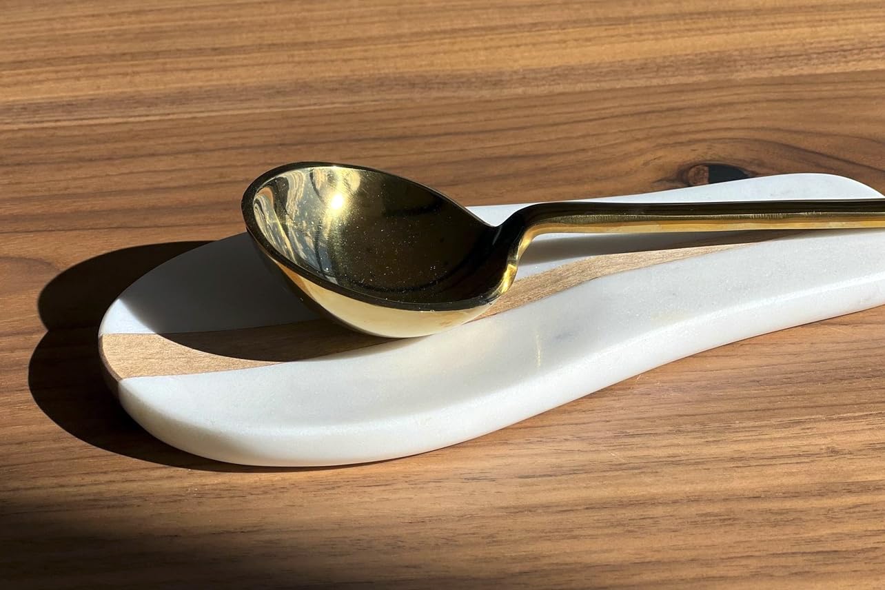 Marble and Wood Spoon Rest by Verve CULTURE