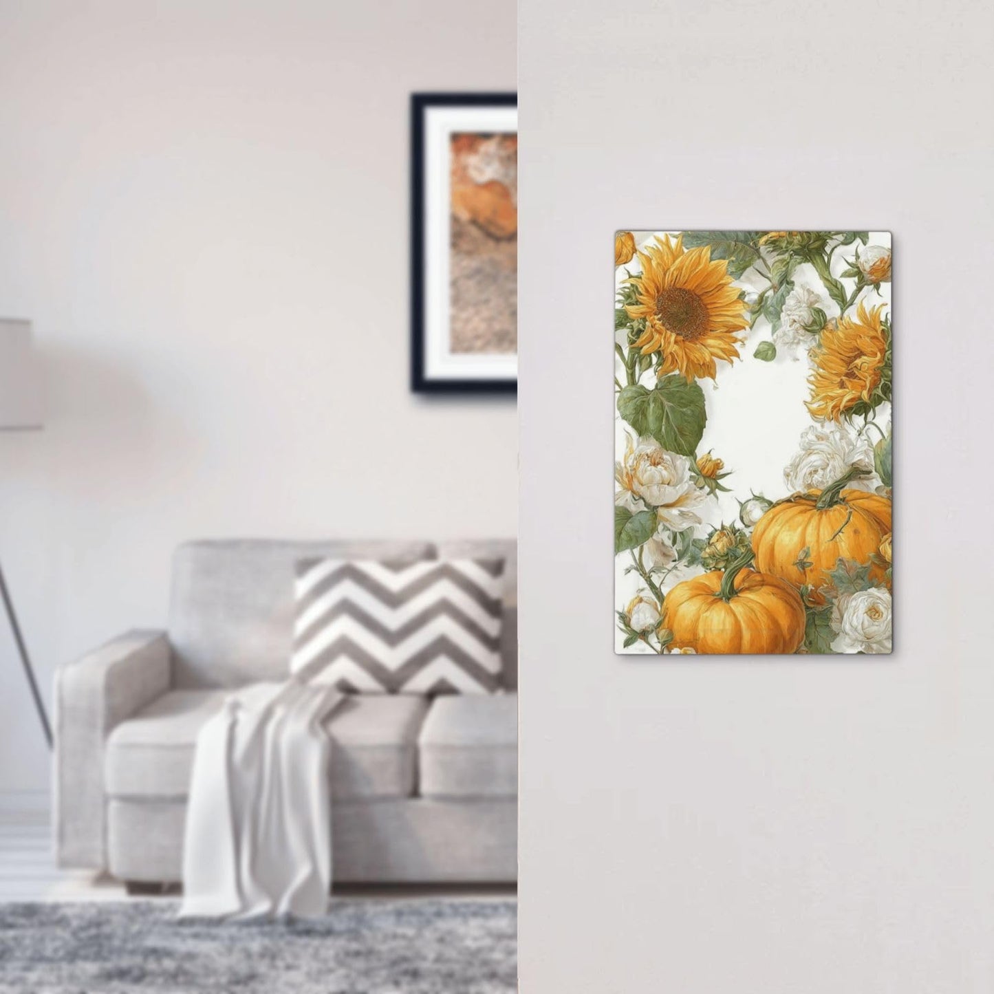 Nadoabtm Light Switch Cover Plate Sunflowers Pumpkins And White Roses 1 Gang Decorative Switch Plate Covers No Device Blank Wall Plate Electrical Outlet Cover for Bedroom Decor