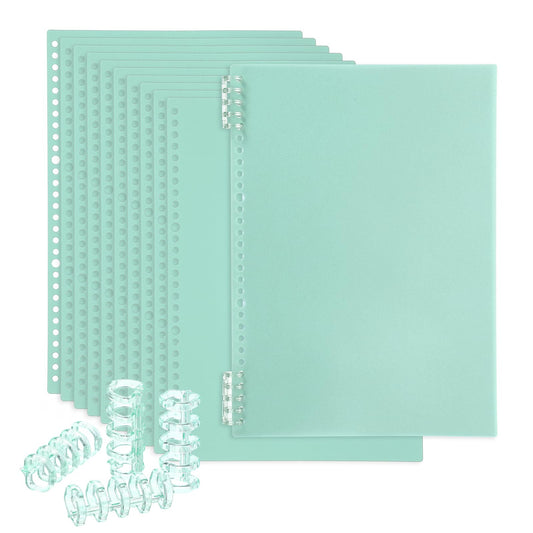 PATIKIL 12 Pack Binding Covers, A4(11.8x8.5 Inch) 22 Mil Plastic Notebook Covers Sheets with Binding Comb for Book Report Presentation, Light Green