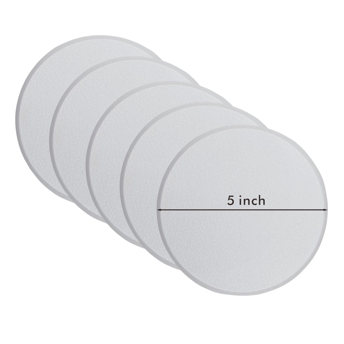 5PCS 5" Door Knob Stoppers Value Pack,Wall Protectors with Strong Adhesive,Wall Protector for Door Handle,Home Wall & Door Handle Stoppers,Guard Door Bumpers Stoppers,Rigid Vinyl Wall Protector