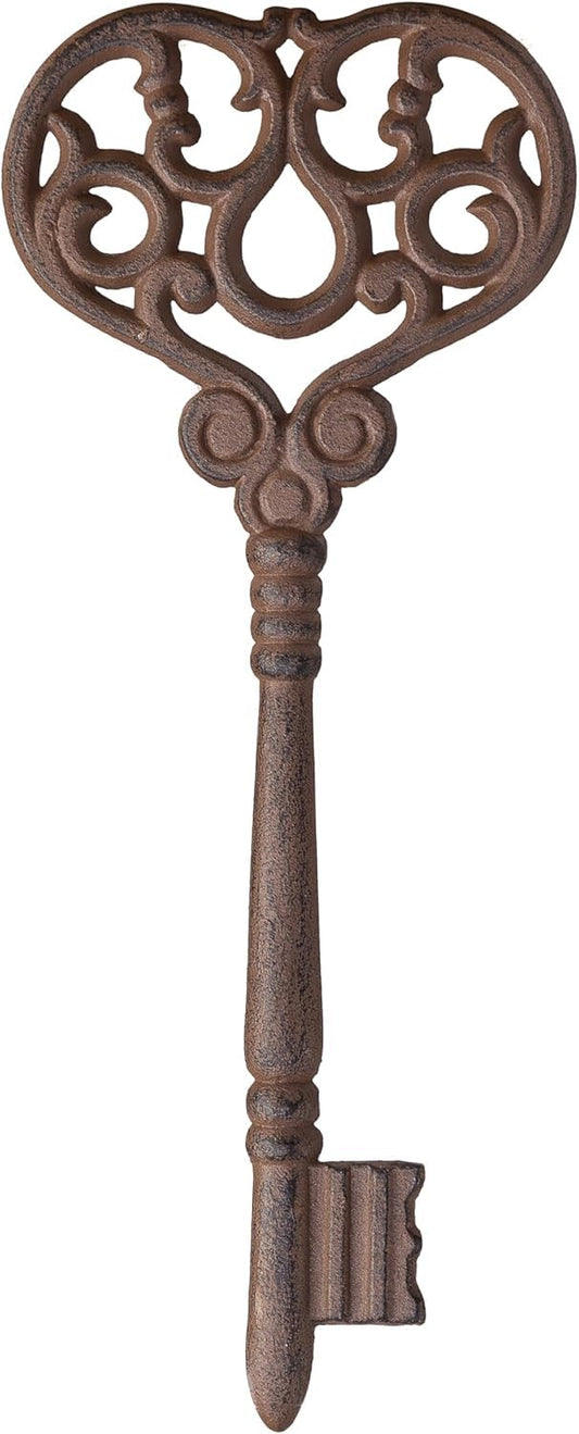 Generic Cast Iron Decorative Skeleton Key Wall Hanging, Vintage Style Ornament