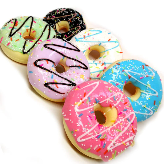 MOLUMIX 6 Pcs Fake Donuts, Realistic Artificial Fake Doughnut Model Photography Props Home Decoration