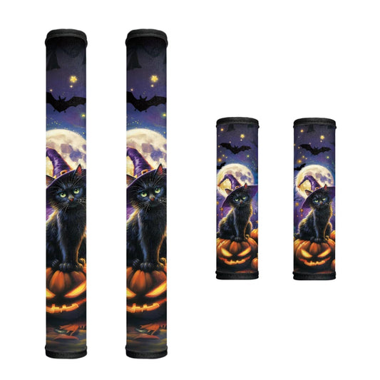 HUISEFOR Halloween Refrigerator Door Handle Covers Cute Appliance Handle Covers Washable Handmade Decor Protector for Fridge, Ovens, Dishwashers Gift for Halloween