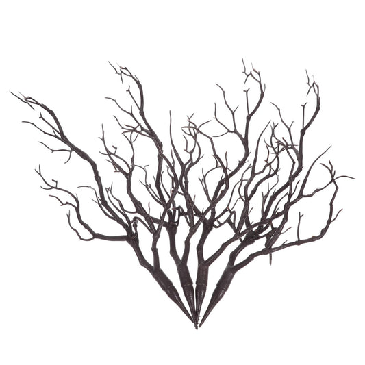 LIFKOME Artificial Antler Dried Tree Branches 13.76'' Art Witch Antler Branch Decorative Plant Twigs Plastic Dry Branches Decor for Wedding Christmas Party Home Supplies Brown 4pcs
