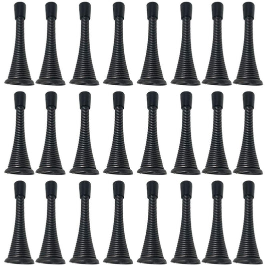 Litepak 24 Pack Spring Door Stoppers 3" Heavy Duty Door Stop Steel w/Plastic Bumper - Oil Rubbed Bronze