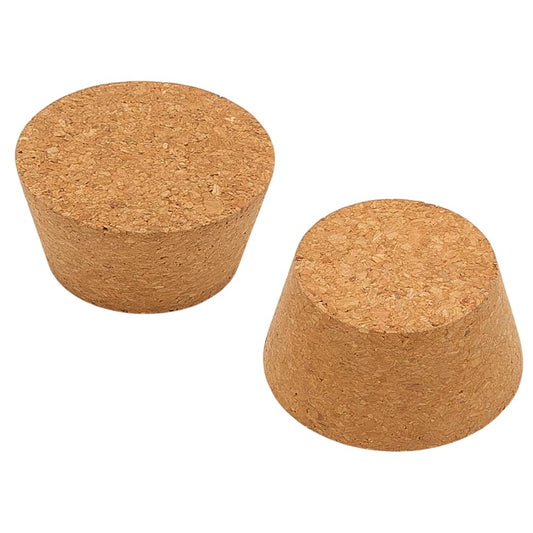 OLYCRAFT 2Pcs Large Cork Stoppers 2.4~3.2 Inch Cork Bottle Stoppers Tapered Corks Plugs Corks Canning Jar Lids Wood Tapered Plugs Wooden Taper Stopper for Kitchen Wedding Favor Canning