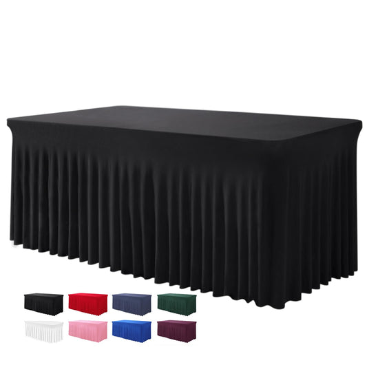 BDDC One-Piece Spandex Table Cover Skirt for 4FT Rectangle Tables