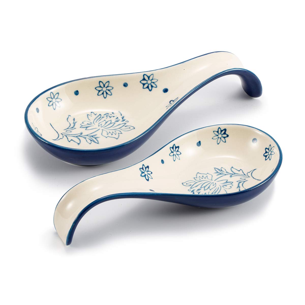 Wisenvoy Spoon Rest Spoon Holder for Stove Top Ceramic Spoon Holder Porcelain Spoon Rest for Kitchen Counter
