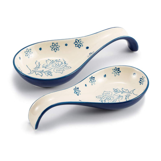 Wisenvoy Spoon Rest Spoon Holder for Stove Top Ceramic Spoon Holder Porcelain Spoon Rest for Kitchen Counter