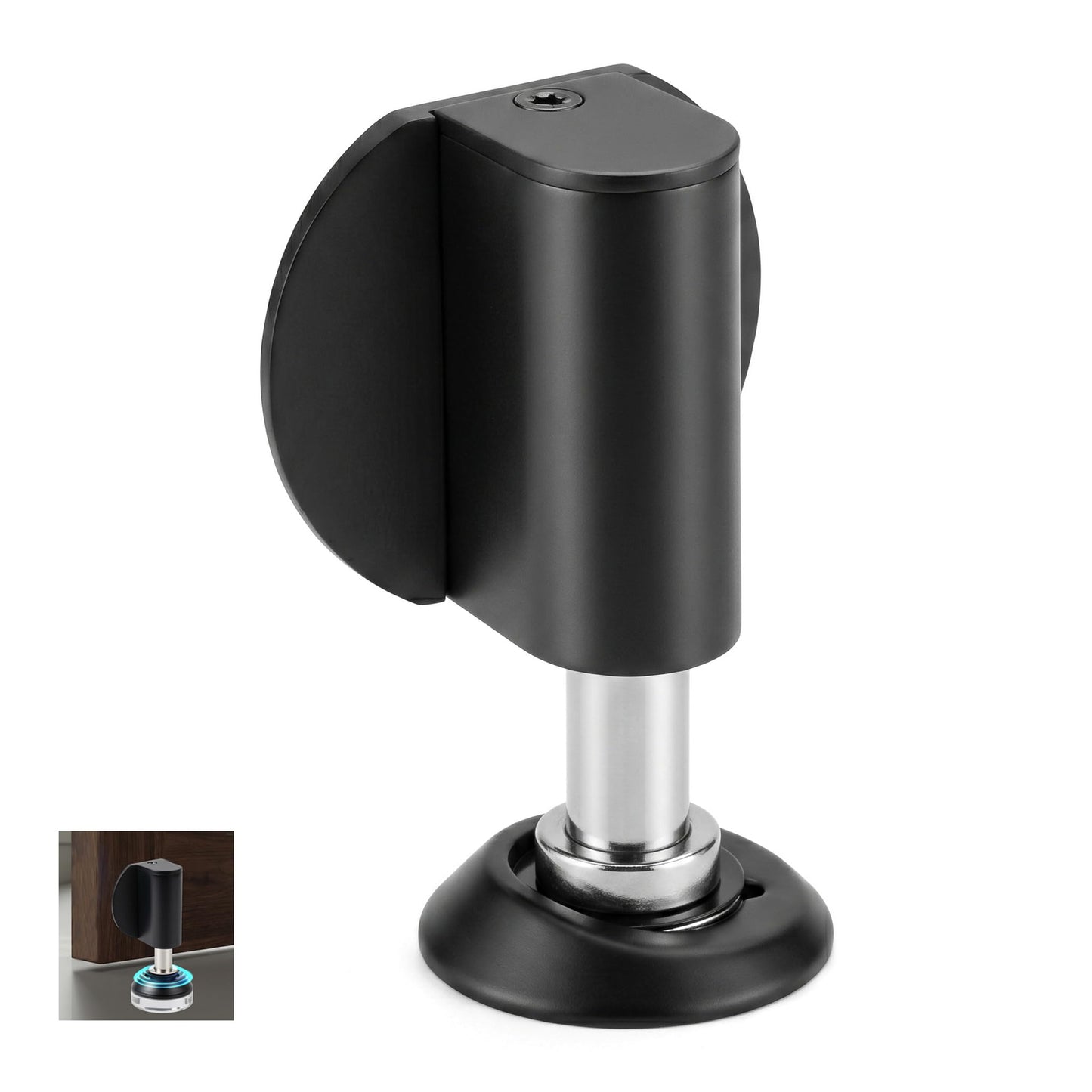 Magnetic Door Stopper for Bottom of Door with Magnetic Door Stop in Black