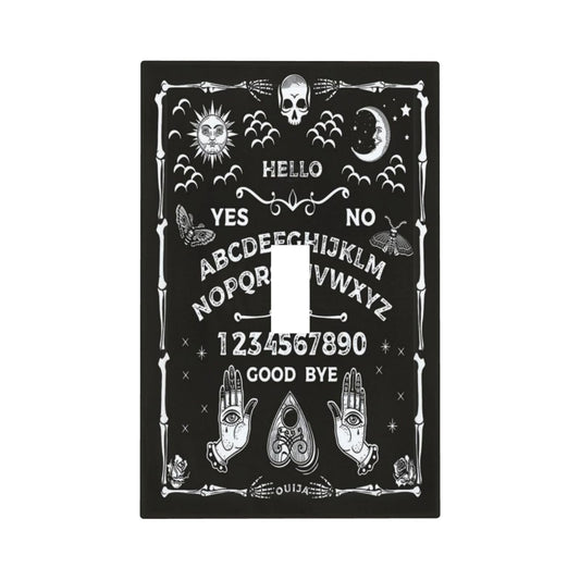 Wpshijia Black Witchy Skeleton Skull Gothic Sun Moon 1 Gang Novelty Light Switch Covers Decorative Unique Single Toggle Wall Plate Switchcover Electrical Switchplate for Bathroom Bedroom Decor