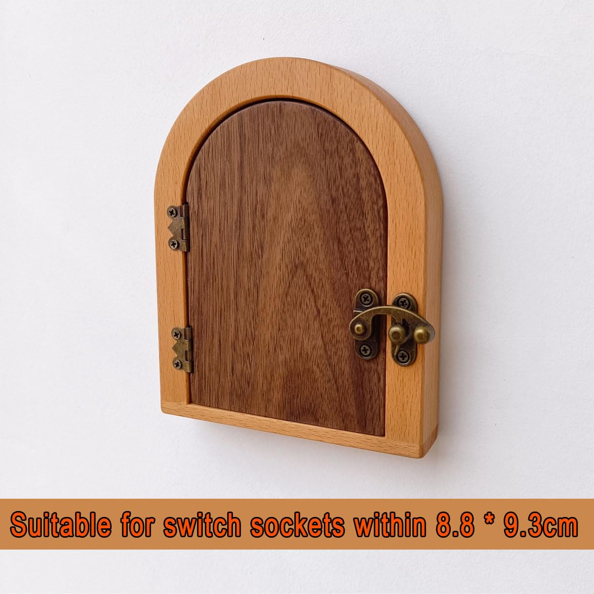 Light Switch Cover Guard, Fairy Door Outlet Cover Plate,Self-Adhesive Outlet Cover,Required Outlet Covers for Baby Proofing Creates a Fairy-tale Atmosphere(left door)