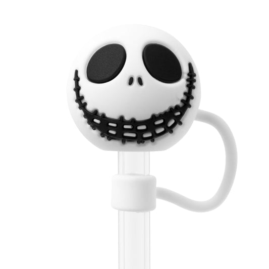 Silver Buffalo Nightmare Before Christmas Jack Expressions Reusable Plastic Molded Straw Cover Cap 4pk Set