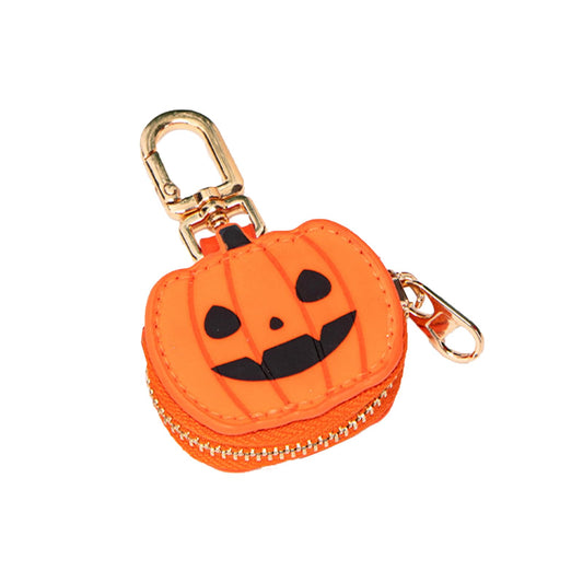 Ligficn Keychain Charms Cute Pumpkin Spider Funny Mini Coin Purse Backpack Keychain Bag Charm Chain Accessories for Women