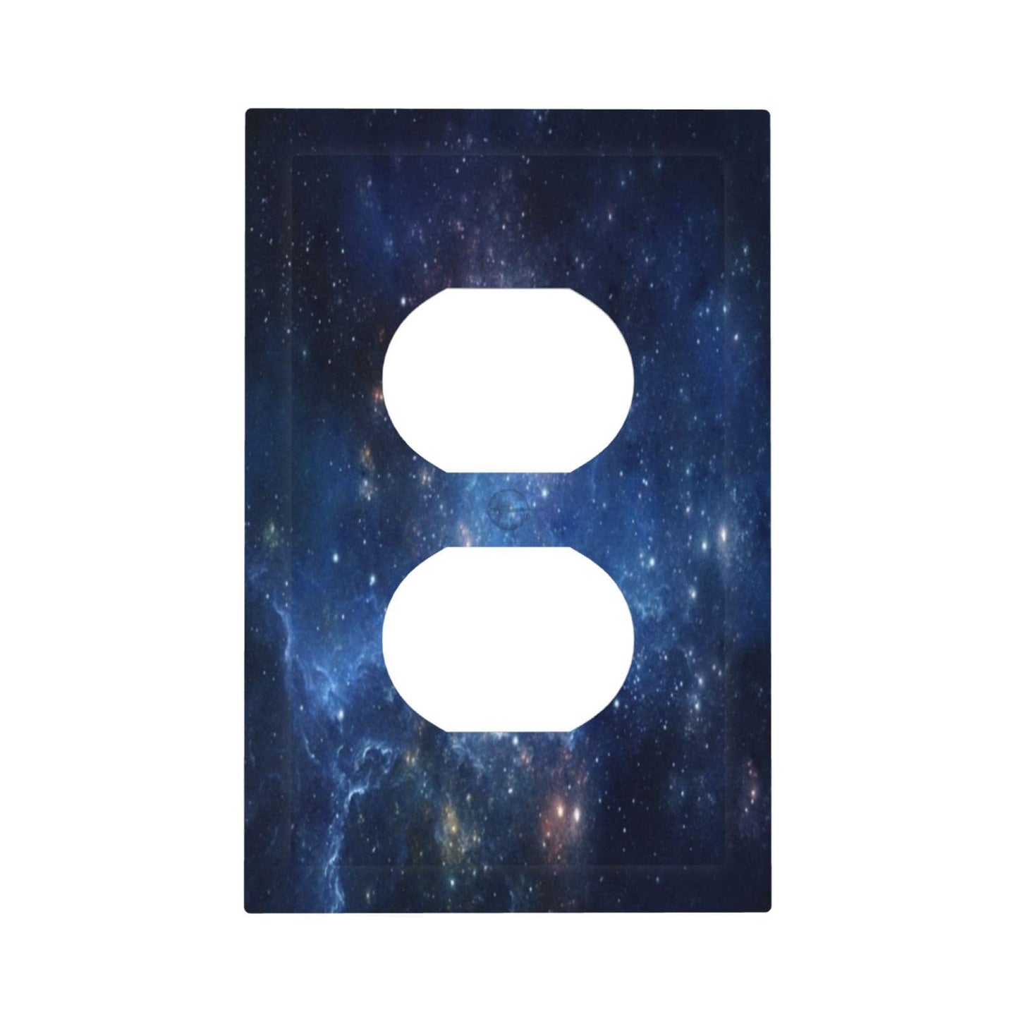 Fantastic Nebula Milky Way 1 Gang Duplex Device Wall Plate Cover Aerospace Starry Sky Universe Outlet Light Switch Cover Galaxy Cosmos Outer Space Electrical Faceplate Switchplate for Bedroom Bathroom