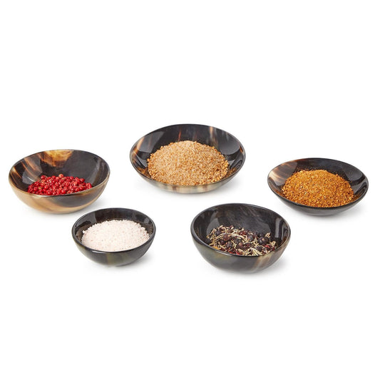 Two's Company Horn Trinket Tray Bowls, 5-Inch, Resin, Set of 5