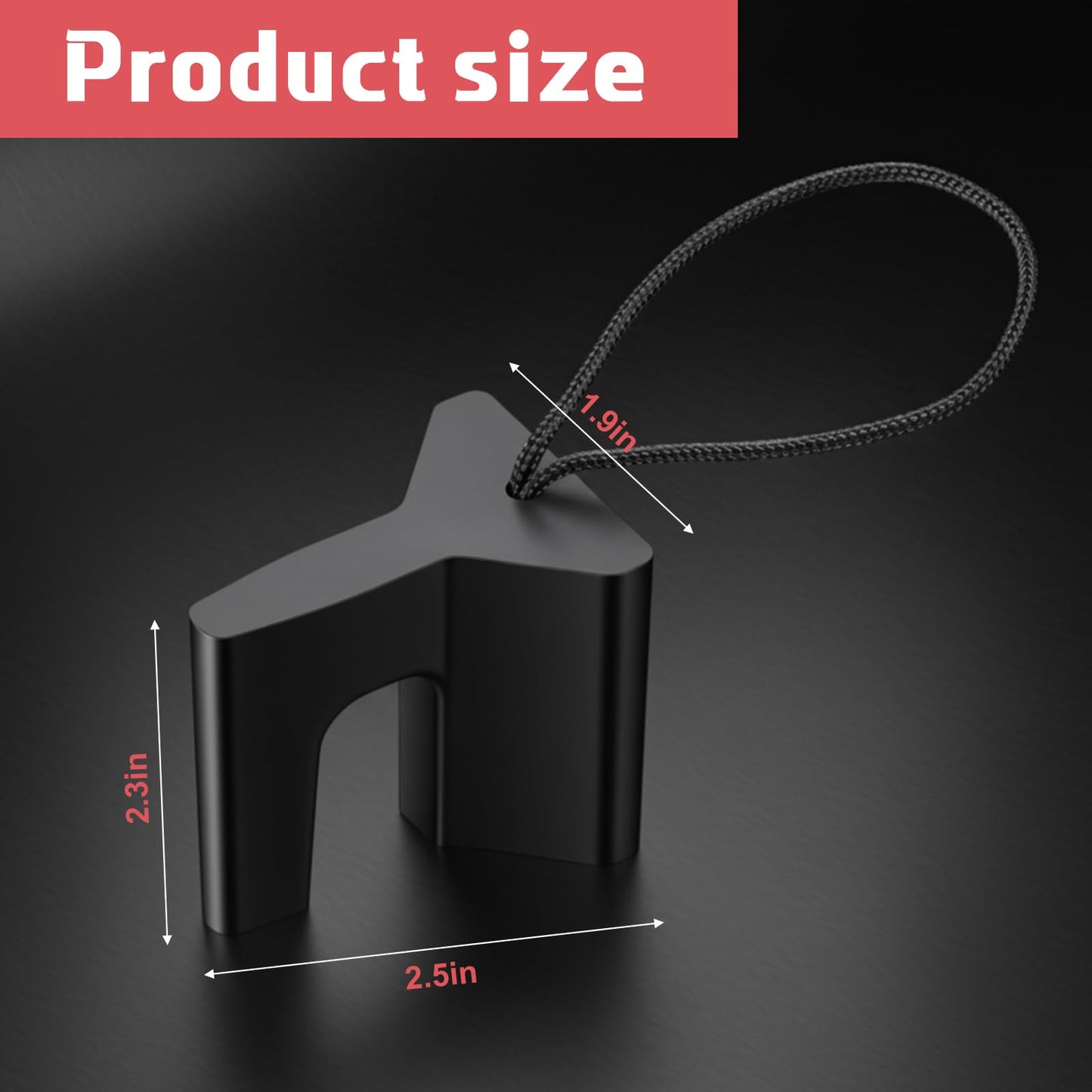 AceOrbit 2 Pcs Over the Hinge Door Stopper Plastic Residential Door Holder for Office School Home Commercial Use Hospitals Hotels, Safe and Anti Pinch Design, Can Fix Tension Hinged Doors (Black)