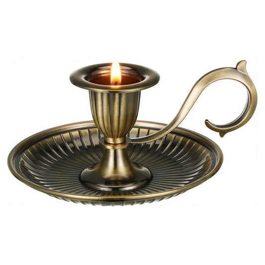 Antique Brass Candlestick Holders Vintage: Taper Candle Holders for Christmas Decor, Vintage Bronze Candlestick Holder with Handle, Candle Holders for Candlesticks for Party Wedding Decor