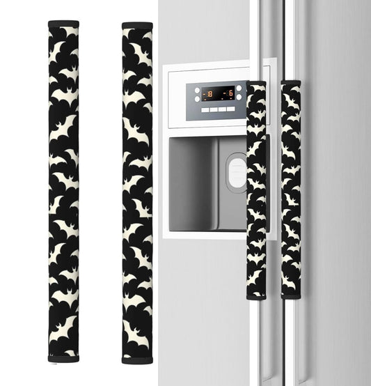 Halloween Refrigerator Door Handle Covers Set of 2, Gothic Bats Gifts for Women, Neoprene Fridge Door Handle Covers Protector for Fridge Dishwasher Appliance Halloween Decorations Indoor Kitchen