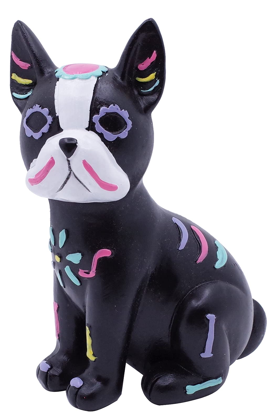 Etistta Day of The Dead Dog Figurine, 6.5 inch Polyresin Halloween Dog Statue for Halloween Home Desk Decorations
