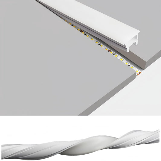 KSDLMPA Silicone LED Channel System, 16.4Ft/5M Through Free White 6x6mm DIY LED Neon Rope Light IP67 Waterproof Tube for 3-5mm Strip Lights Installation for Indoor Outdoor Ambient Decor