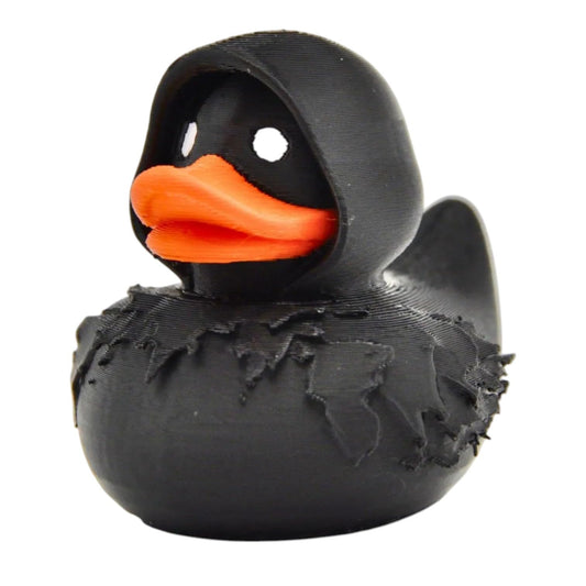 Spooky Wraith Duck Collectible Figurine - Dark Ghostly Design for Halloween Decor, Unique Shelf Accent or Gift - 3D Printed in Canada
