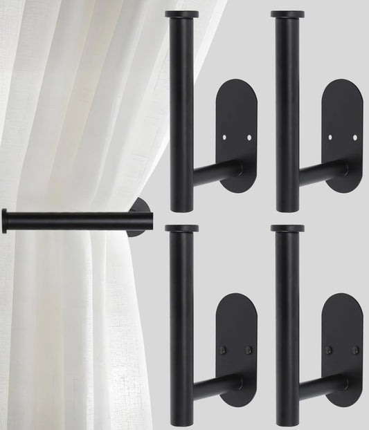 Curtain tiebacks Hooks Wall Mounted, Curtain holdbacks Screw-in, Curtain Holders for Drapes, Curtain Pull Backs, Curtain Tie Backs 304 Stainless Steels, 4 pcs
