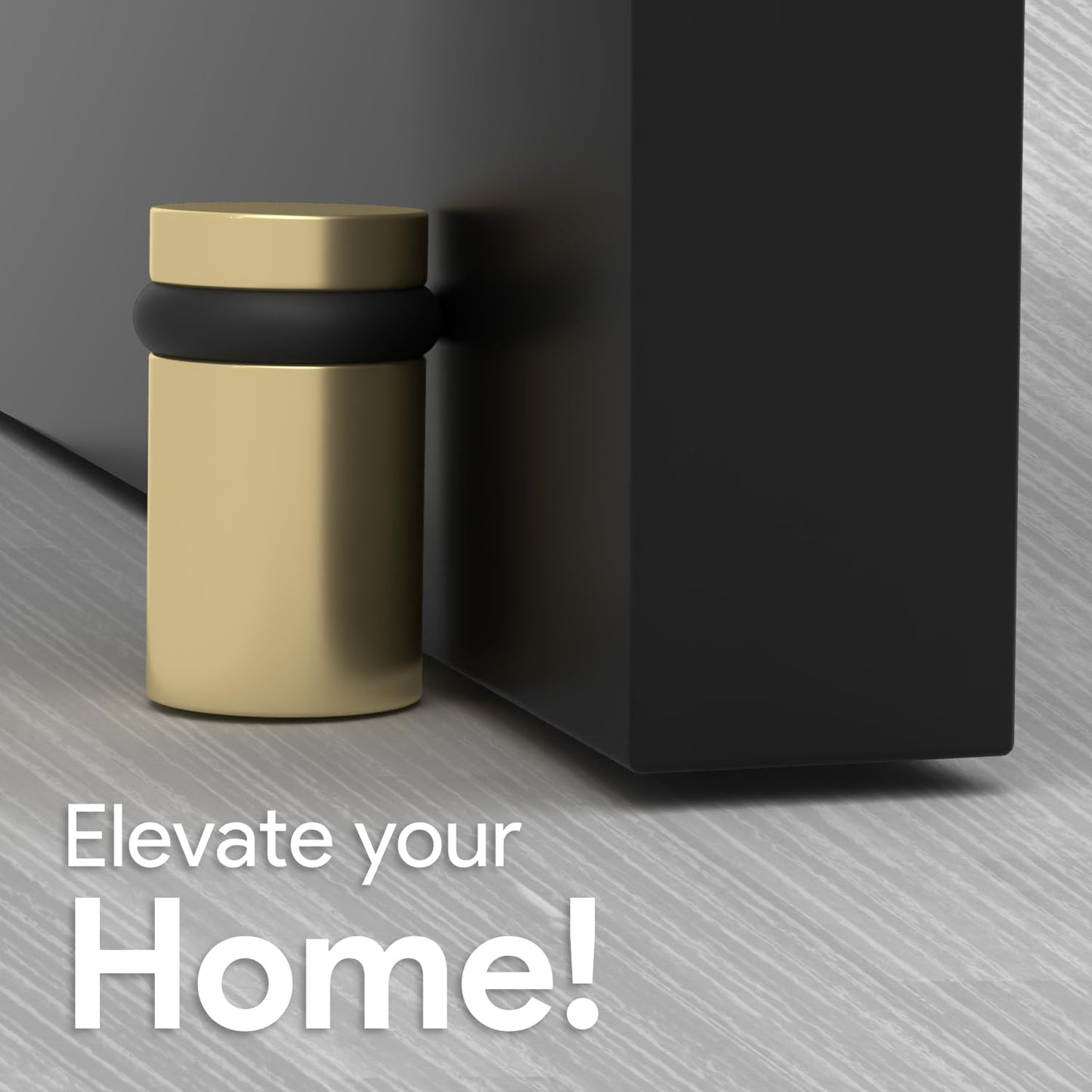 Floor Door Stopper Solid Brass Heavy Duty - Mega Handles, Satin Brass 2in
