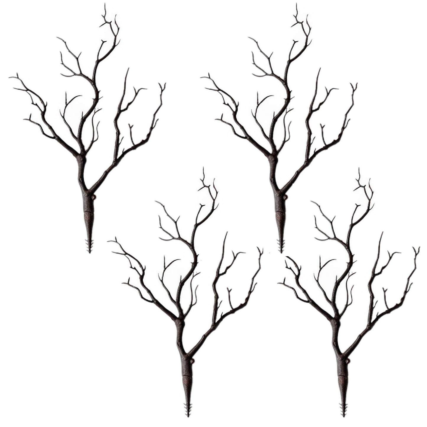 Threemonkys 13.8 inches Artificial Coral Branches Fake Antler Branches Small Branches for Home Decoration Flower Arrangement Wedding Christmas Halloween Festival (Brown 10PCS)