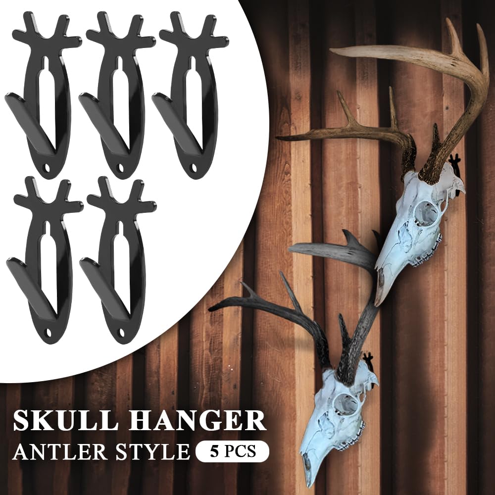 GRAND ORANGE European Skull Hooks 5 Pcs Weight Capacity up to 20 lbs
