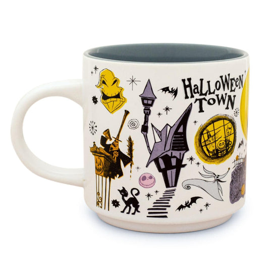 Nightmare Before Christmas Disney The Allover Icons Ceramic Stacking Mug | Large Coffee Cup For Espresso, Caffeine, Beverages, Home & Kitchen Essentials | Cute Tim Burton Gifts | Holds 13 Ounces