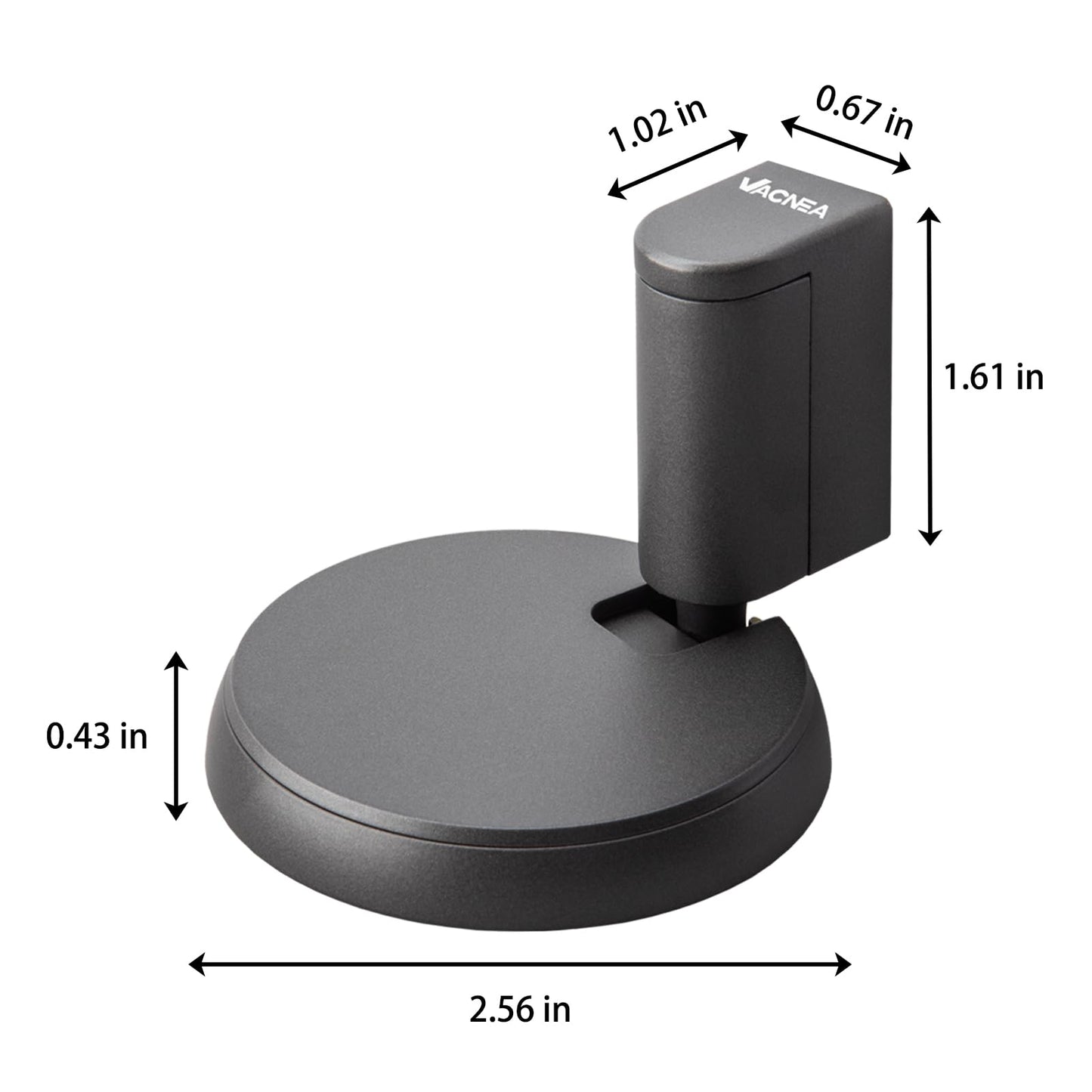 VACNEA Heavy Duty Windproof Door Stopper, Mechanical Height Adjustable Floor Door Stops Keep Door Open, No Drilling Doorstops Door Catch Holder with Screws and Adhesive Pads, 1 Pack, Grey