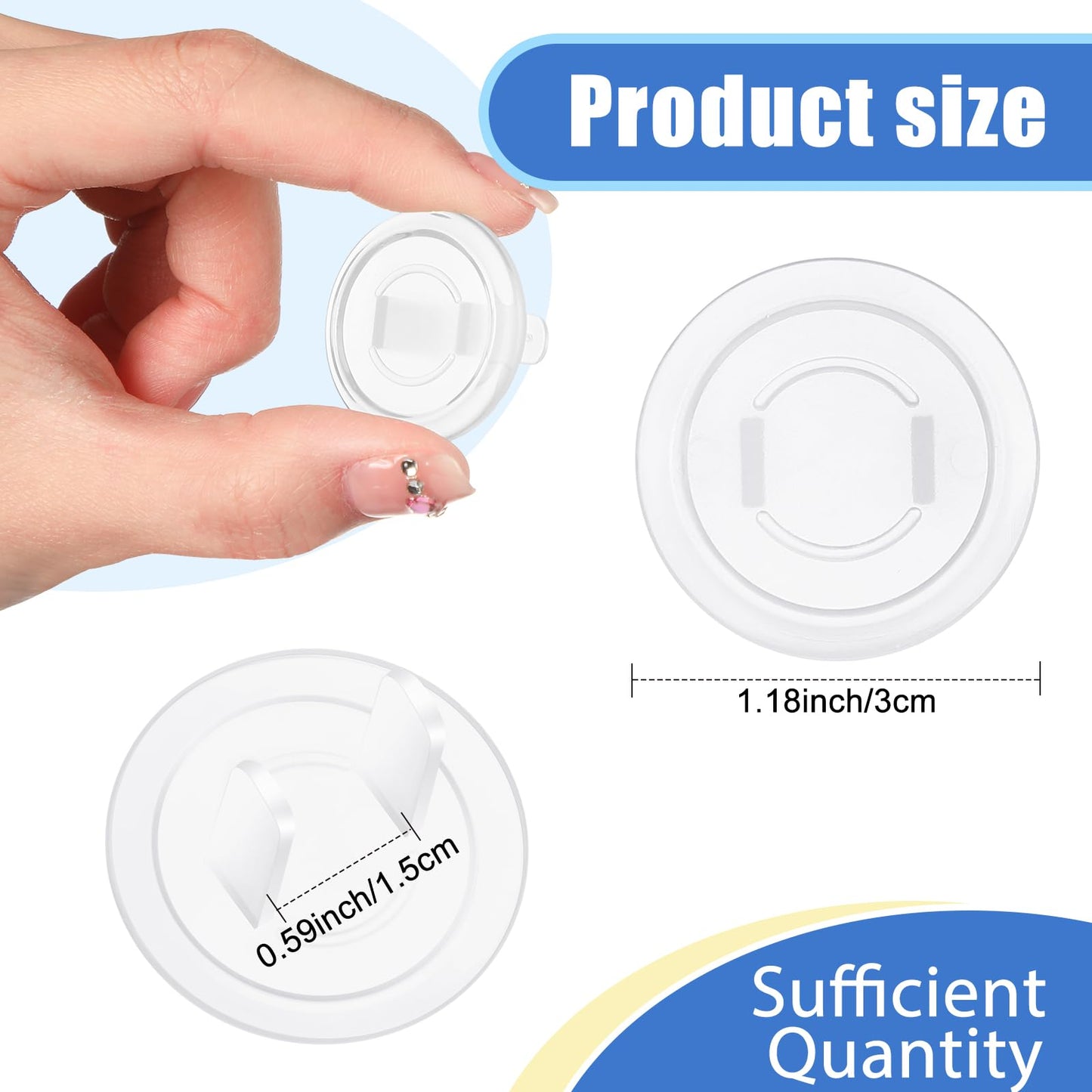Thyle 100 Pcs Outlet Covers Bulk Child Baby Proofing Plug for Electrical Outlets Covers Easy Install Socket Sturdy Safe Secure Baby Proofing Kit for Home Office Bulk
