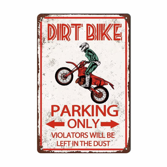 Dirt Bike Accessories For Boys Room Decor Tin Metal Signs - Motorcross Gifts For Men Dirt Bike Birthday Party Supplies Decorations Dirtbike Stuff For Bedroom Garage Bar Yard Fence Wall Decor 12x8 Inch