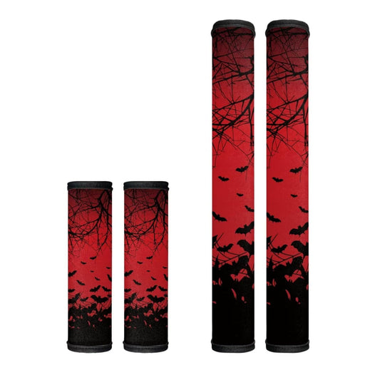Xsehusvy Halloween Bat Red Fridge Door Handle Covers Set of 1 Folding Insulated Kitchen Appliance Protector Keep Away Fingertips Dust Food Stains for Microwave Oven Kitchen Decor for Halloween