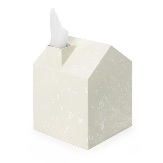 Umbra Casa Tissue Box Cover â€“ Modern House-Shaped Tissue Box Holder for Standard Square Boutique Tissue Boxes,Ocean Materials® Plastic, Bathroom & Home Décor, Ocean Sand