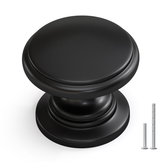 homdiy 20 Pack Black Cabinet Knobs Matte Black Drawer Knobs Kitchen Hardware for Bathroom, Cupboard, Furniture